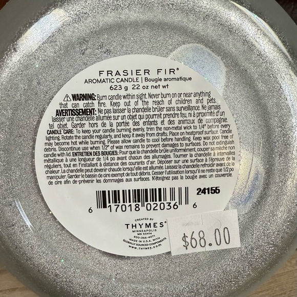 Frasier Fir Flocked Novelty Statement Candle NWT 🌲❄️ - Picture 5 of 7